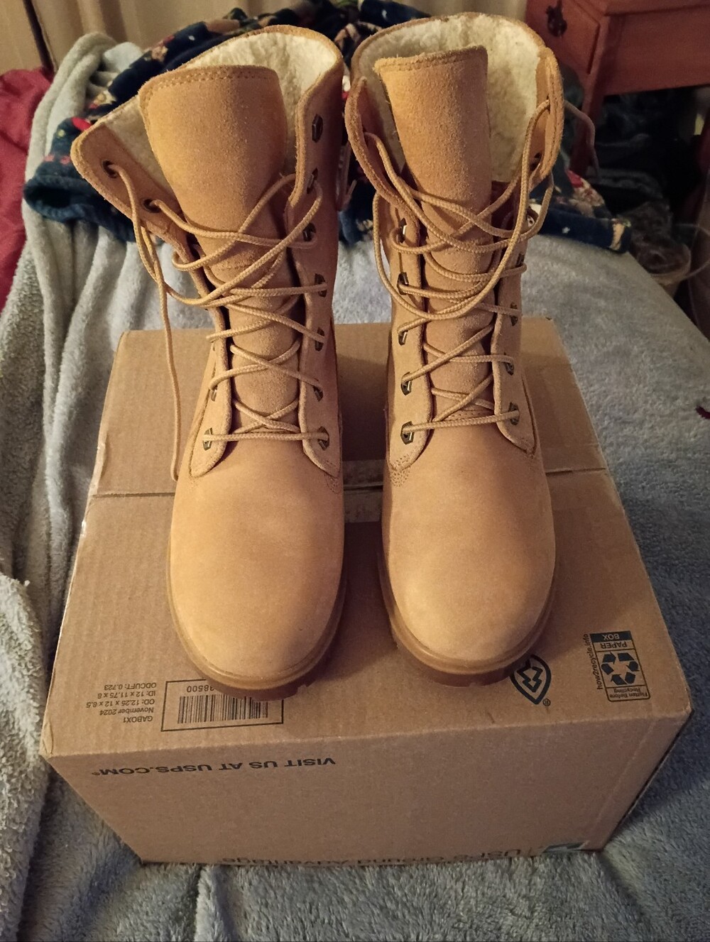Timberland Jayne Fleece Fold Down Boots.